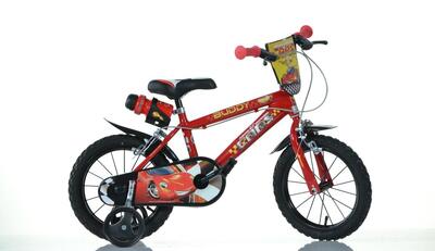 SCH CARS 12". bicicletta per bambini. con accessori