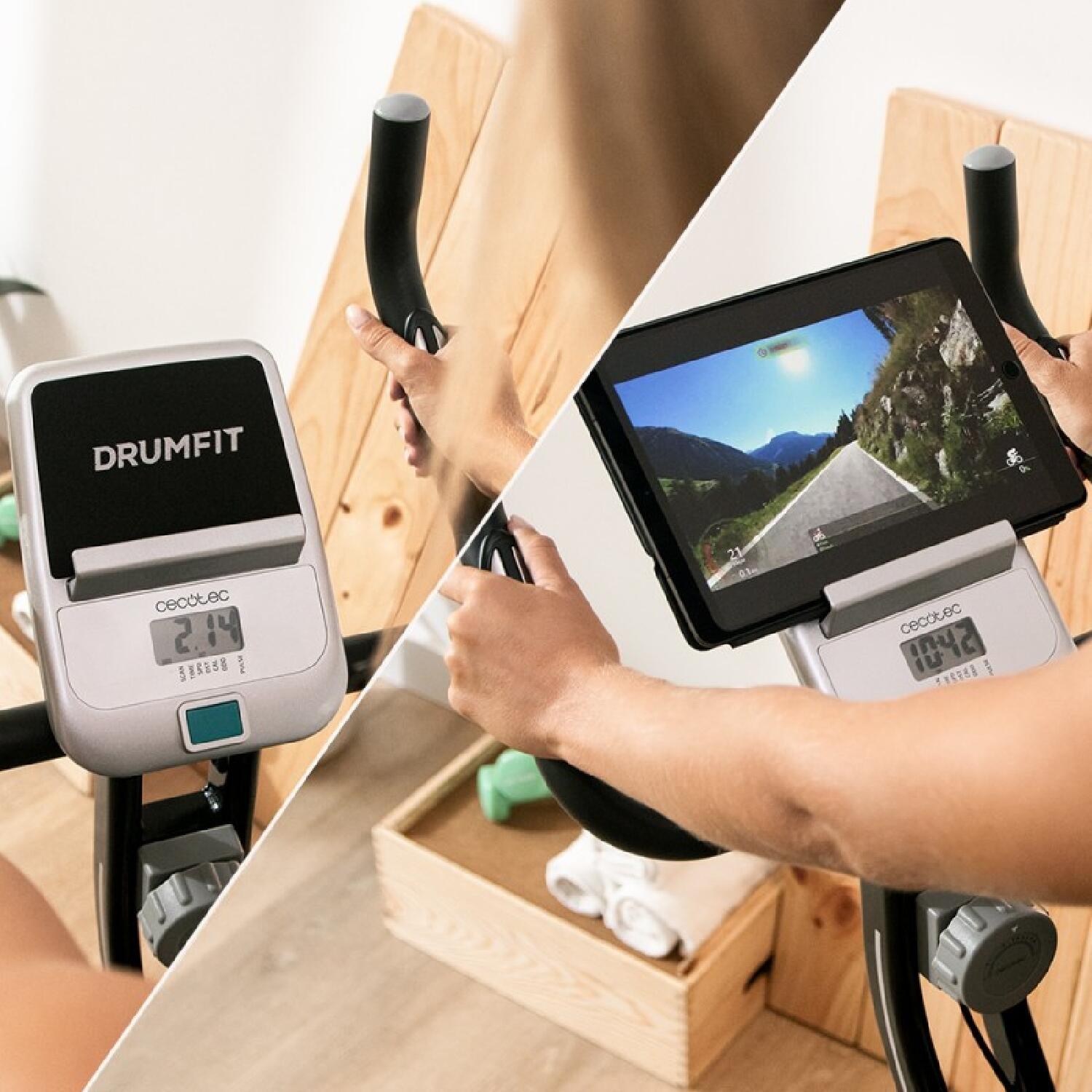 Cecotec Bicicleta estática dobrável com encosto. Ecrã LCD. Resistência magnética 2/7