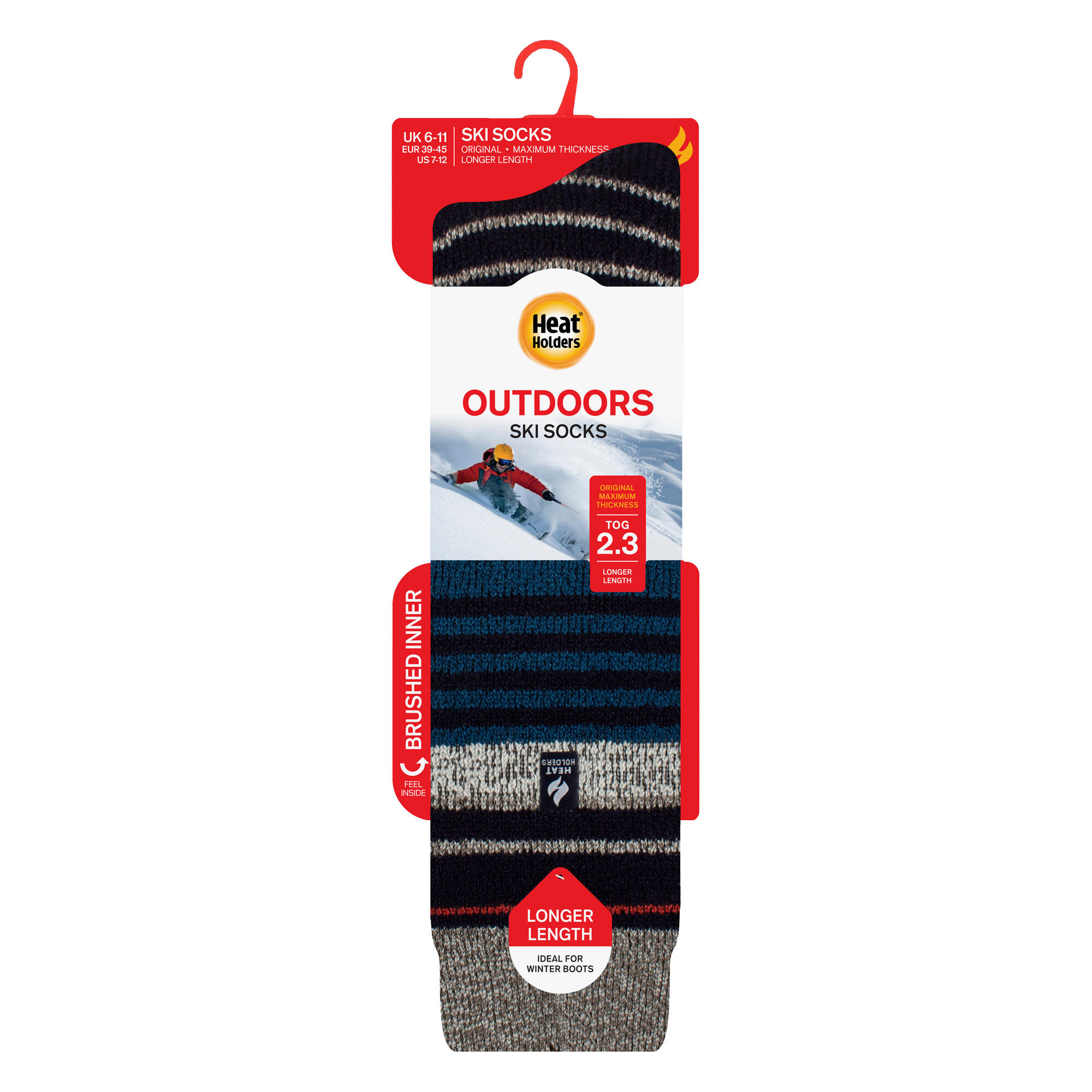 Chaussettes thermiques à motifs de ski pour hommes 2/4