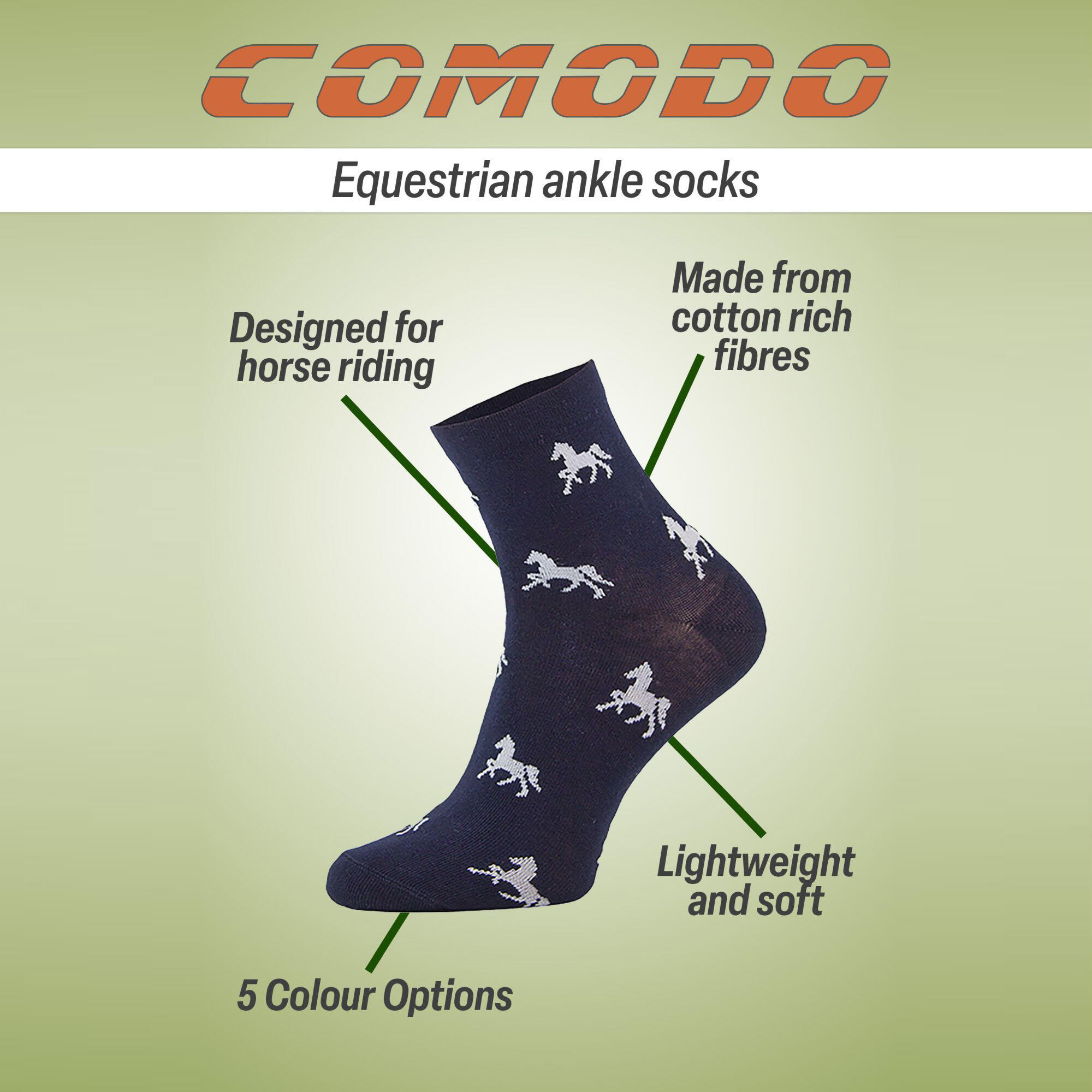 Ladies Breathable Low-Cut Equestrian Ankle Socks for Outdoor Horse Riding 3/3