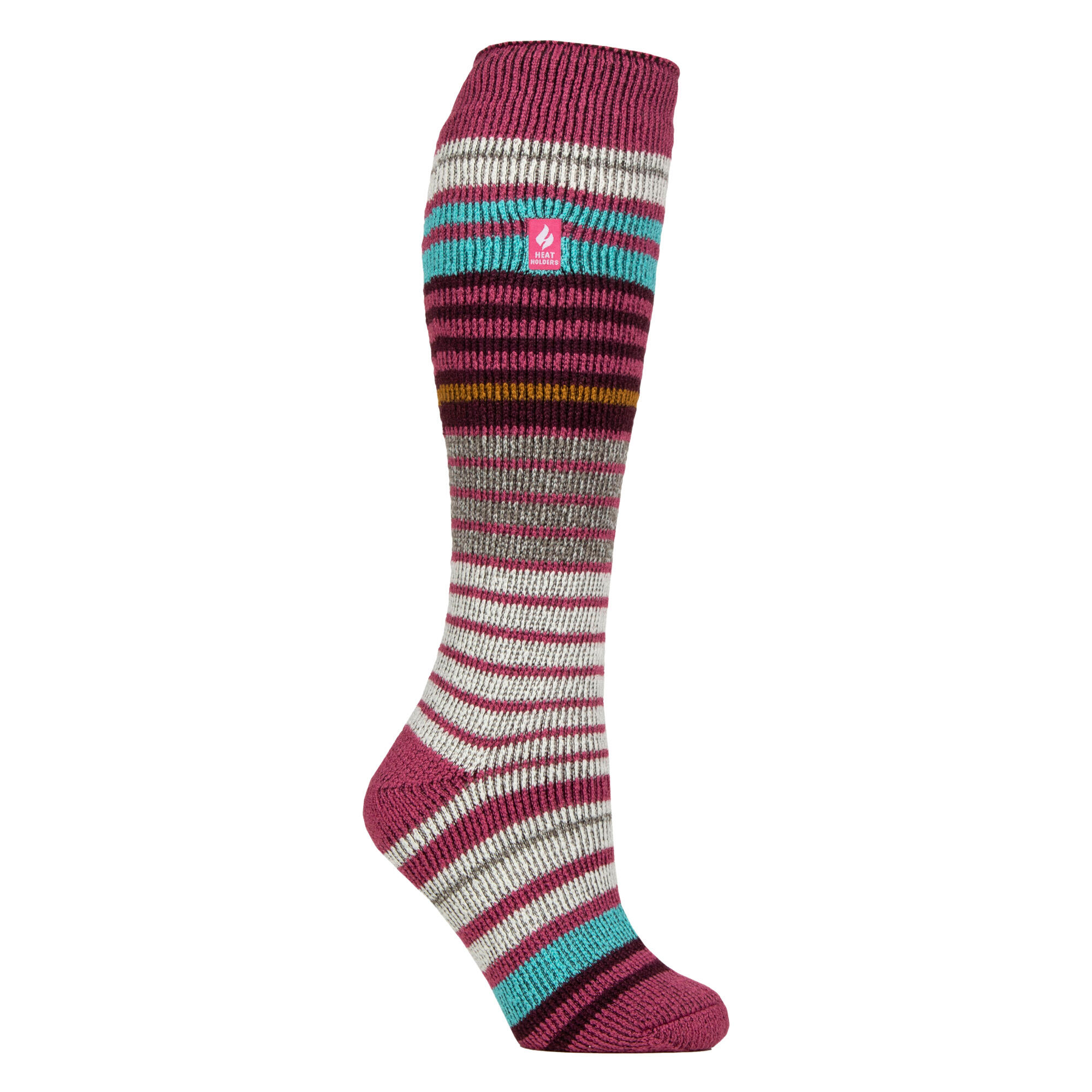 HEAT HOLDERS Ladies Thermal Striped Ski Socks
