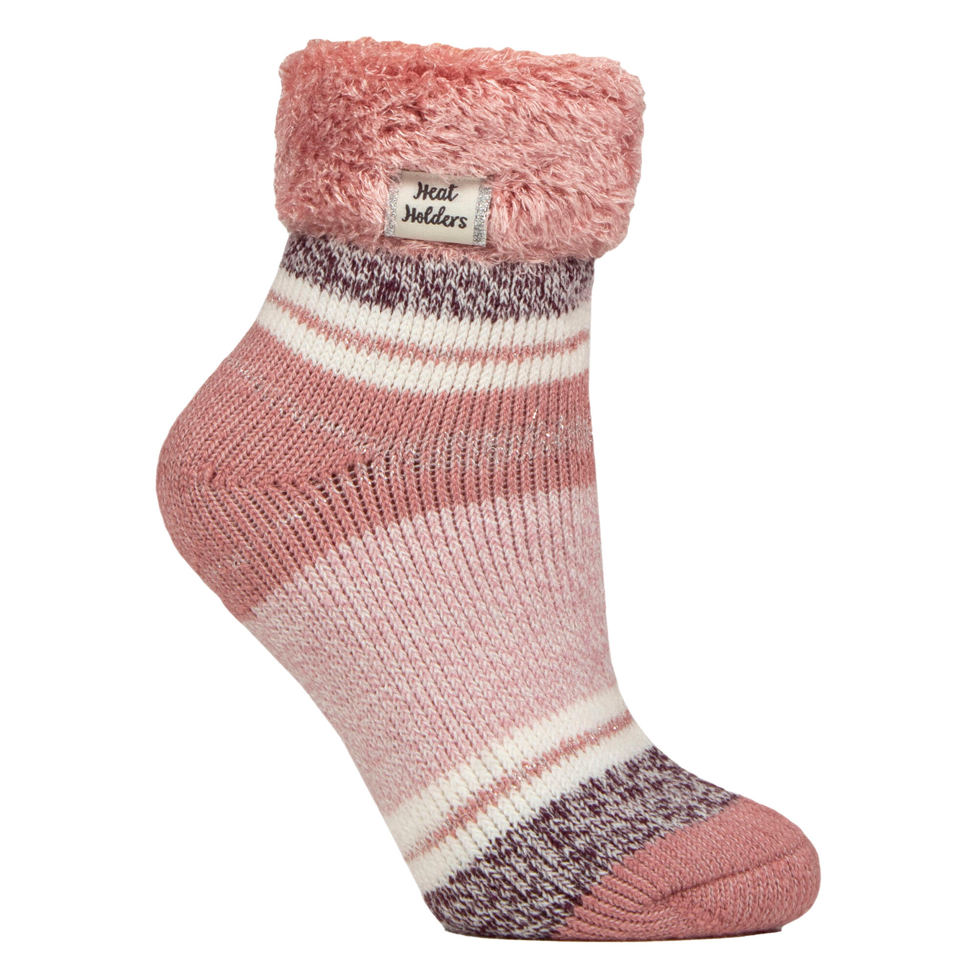 HEAT HOLDERS Ladies Stripe Lounge Socks With Lure