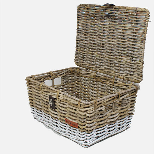 Panier-caisse L gris avec fond blanc et couvercle 3/3
