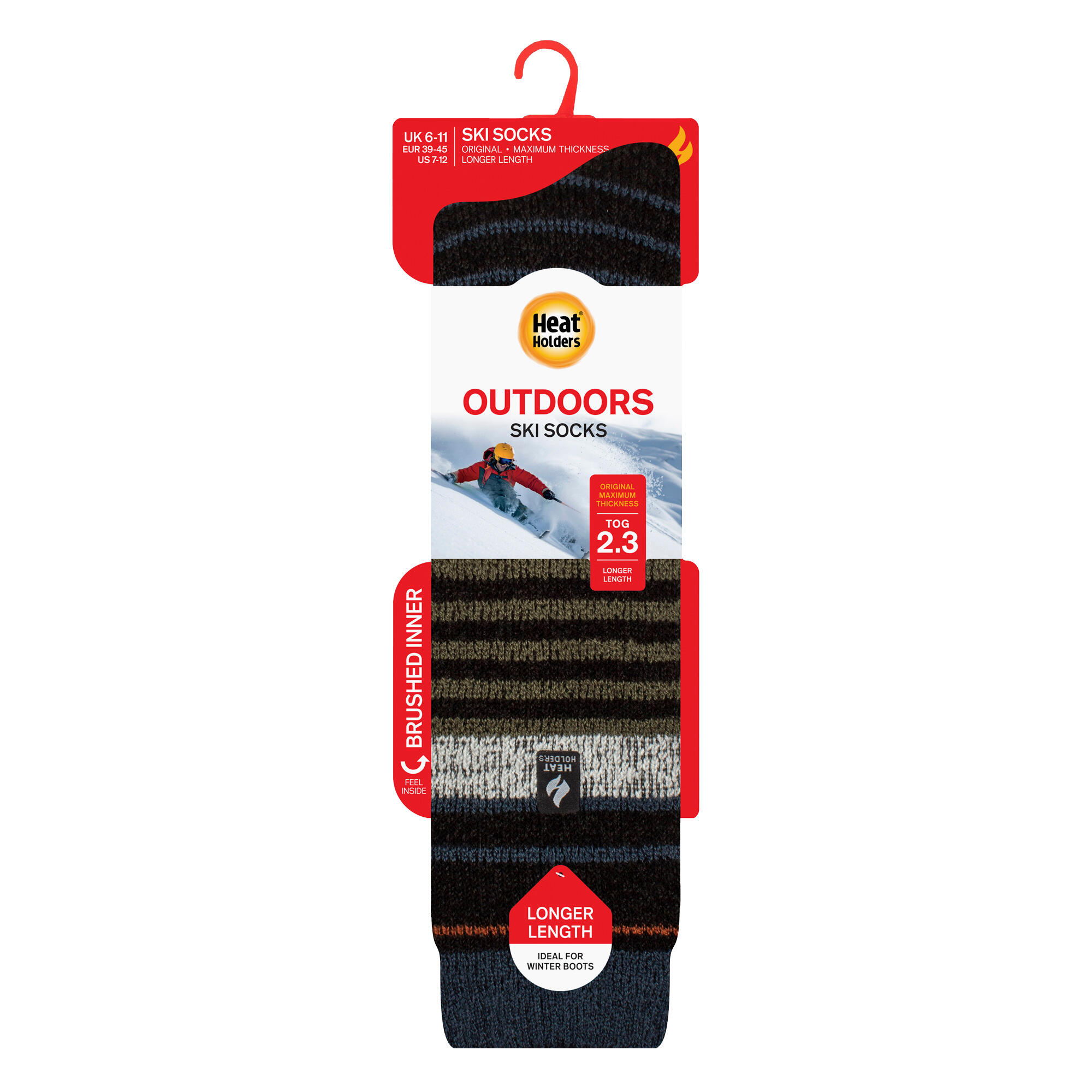 Chaussettes thermiques à motifs de ski pour hommes 2/4