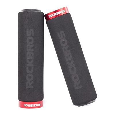Rockbros bt1001bkrd spons fietsstuur handvatten - zwart en rood