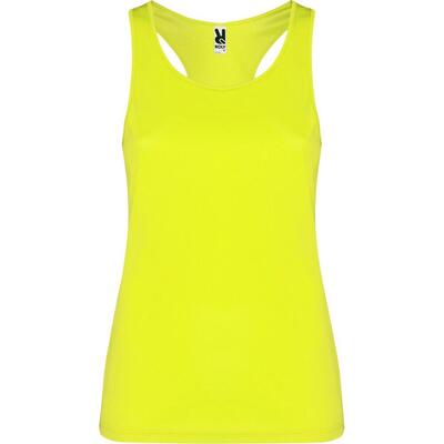 Dames shura sportvest top (fluro geel)