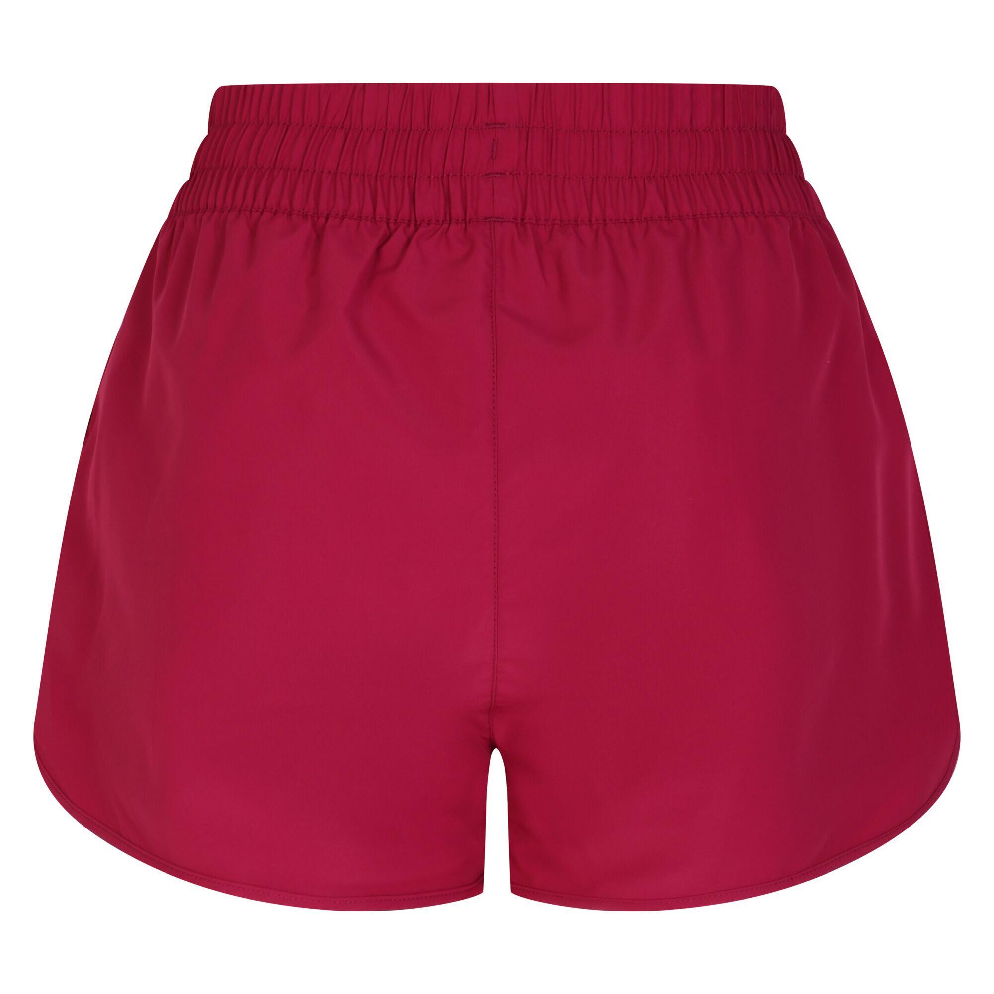 Short Motif/style 2en1 SPRINT UP Femme (Rose Foncé / Rose Néon) 2/4