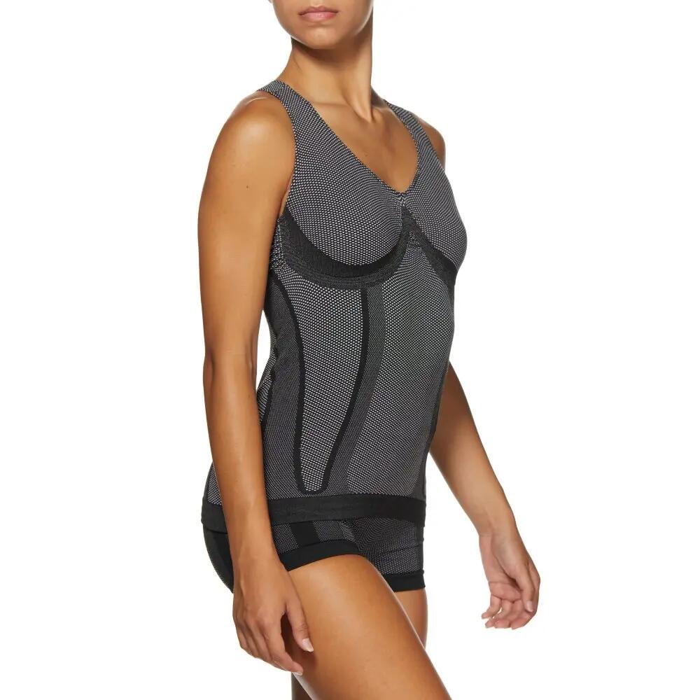 Camiseta Interior de Ciclismo para Mujer SIXS Negra Adaptable 3/5