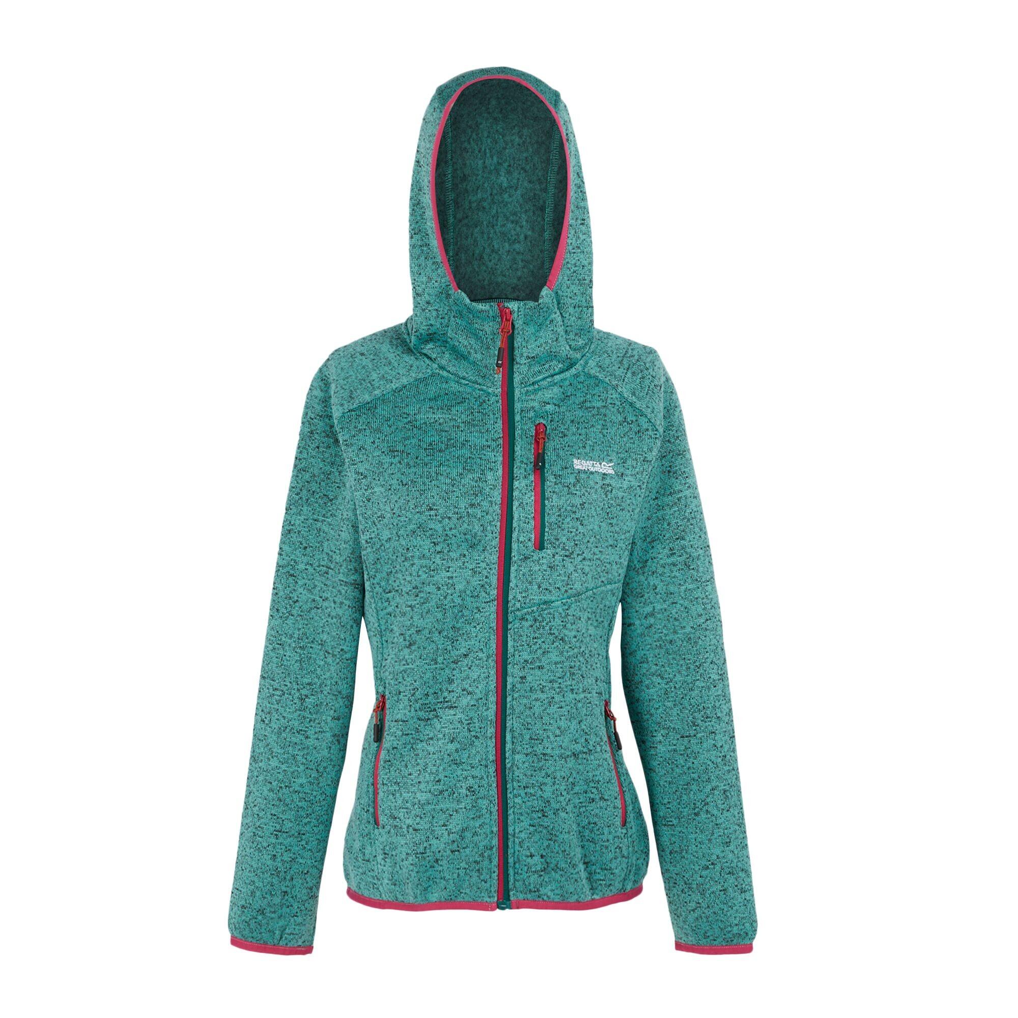 REGATTA Dames Newhill Marl Fleecejas met capuchon (Stoffig groen)