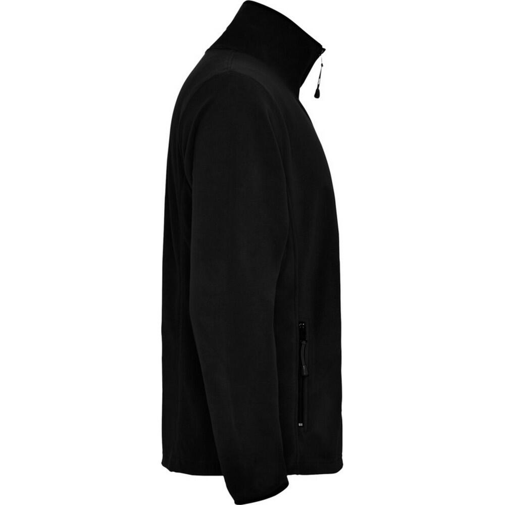 Giacca In Pile Cerniera Su Intera Lunghezza Uomo Roly Luciane Nero Tinta Unita 3/4