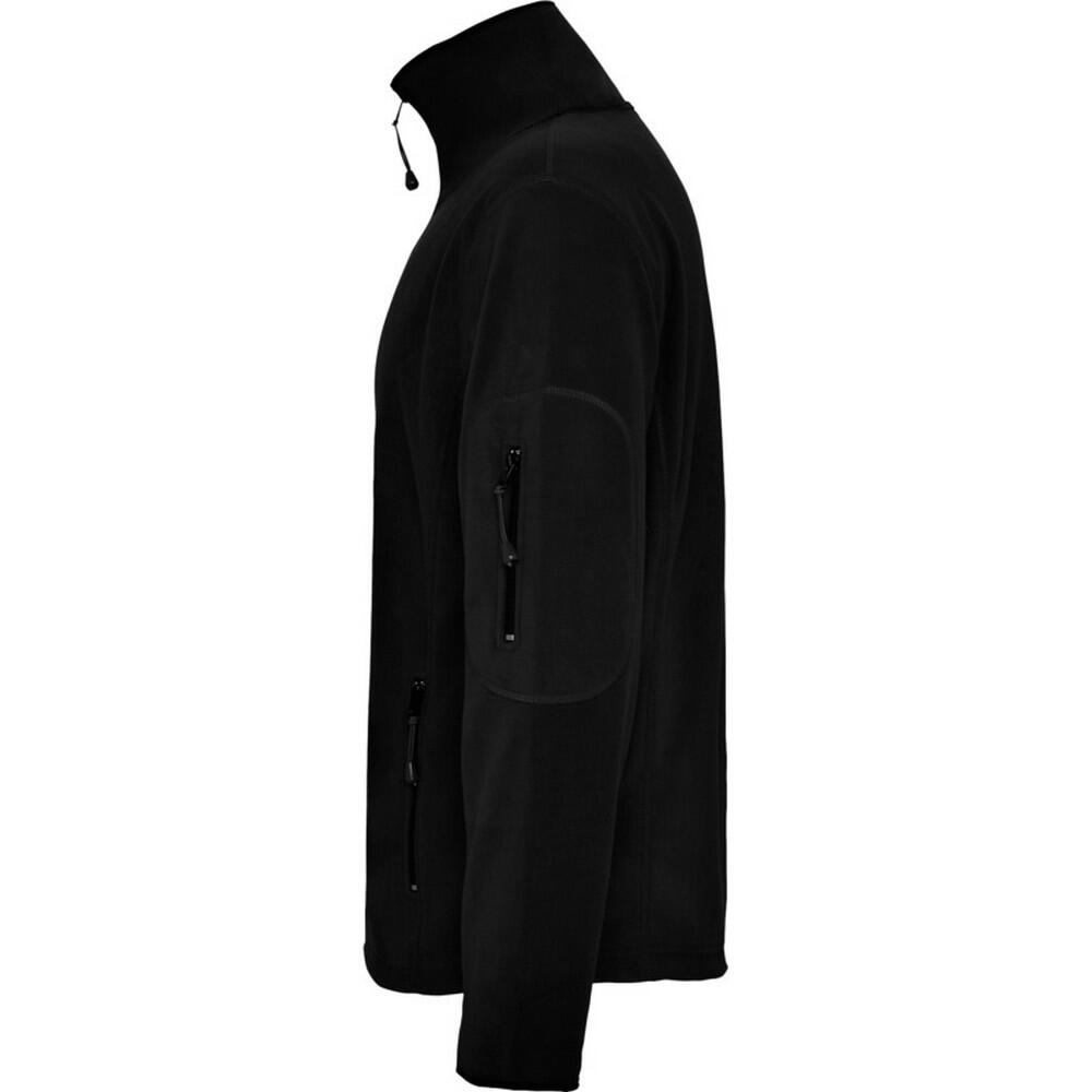Giacca In Pile Cerniera Su Intera Lunghezza Uomo Roly Luciane Nero Tinta Unita 4/4