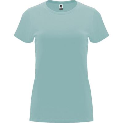 Dames capri tshirt met korte mouwen (massief zwart)