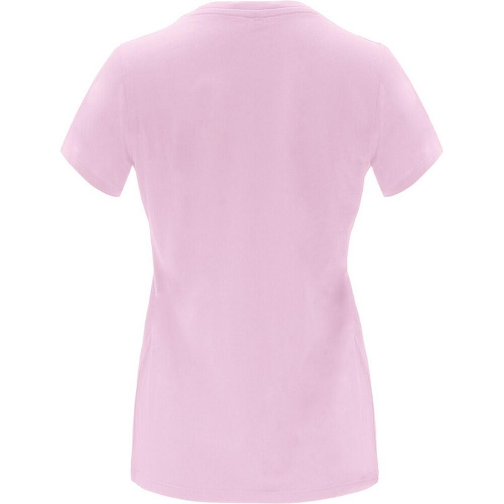 Dames Capri Tshirt met korte mouwen (Lichtroze) 2/4