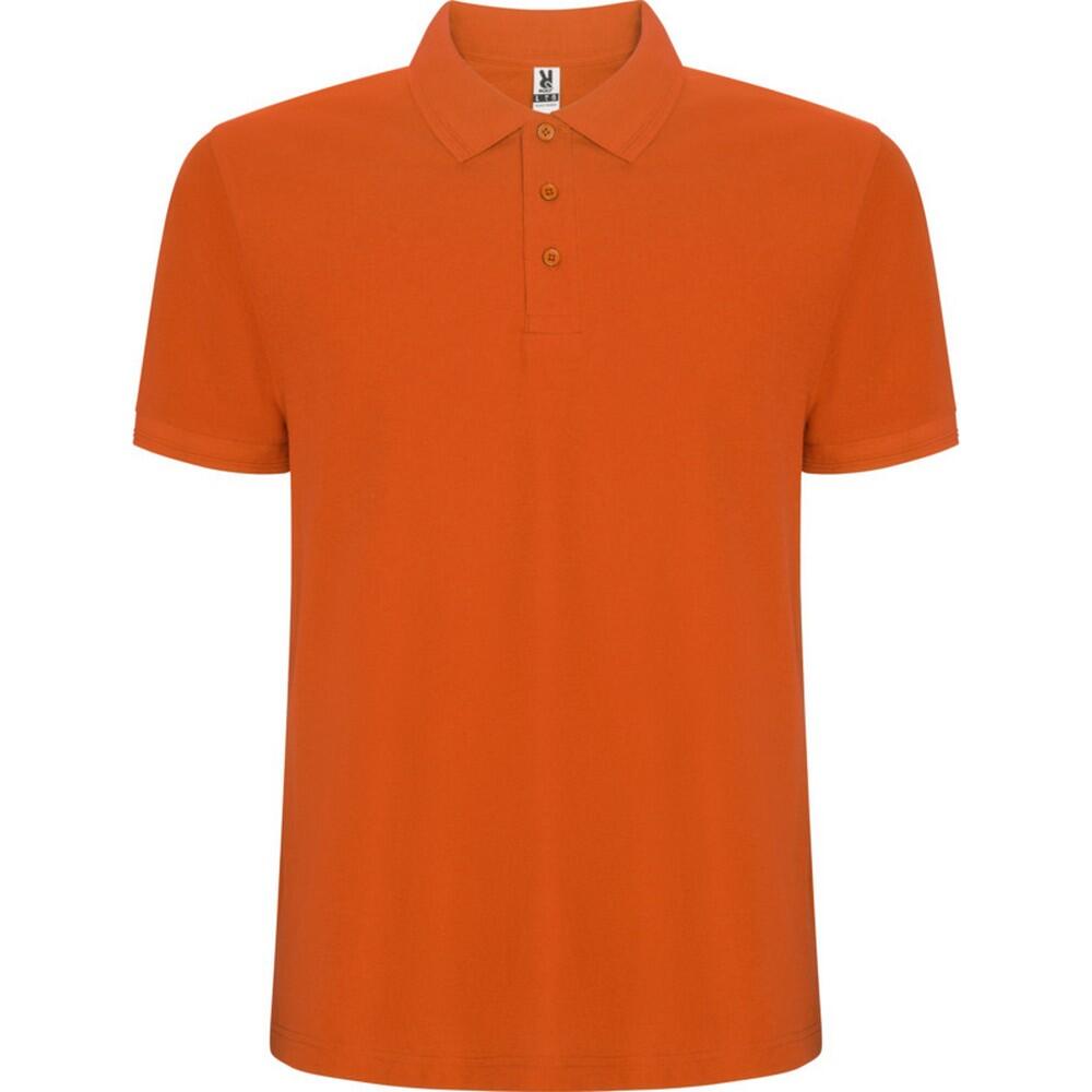 Heren pegaso premium effen polo shirt (oranje)