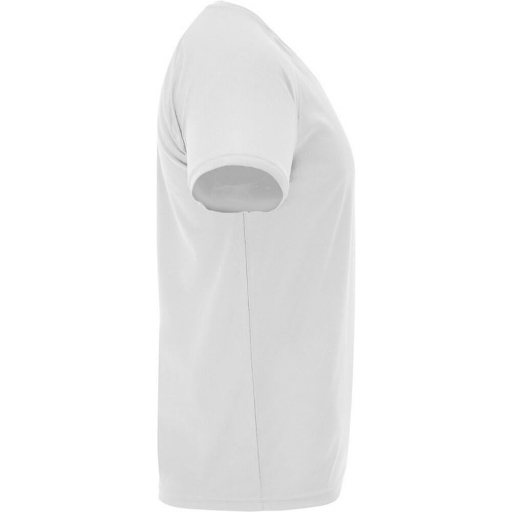 Camiseta Bahrain de Manga Corta Deportivo para Hombre Blanco 3/4