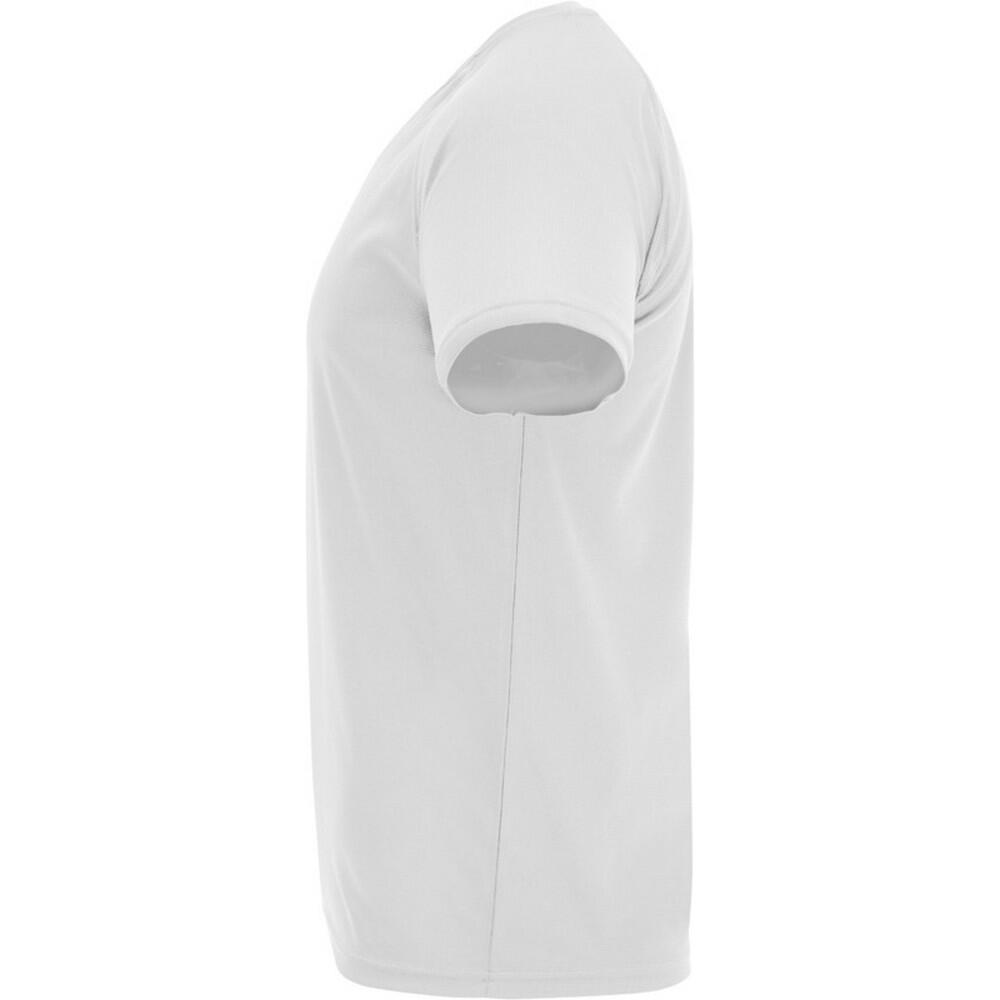 Camiseta Bahrain de Manga Corta Deportivo para Hombre Blanco 4/4
