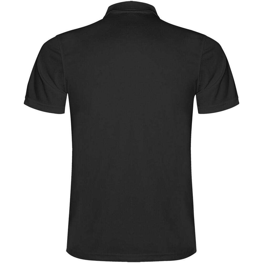 Mens Monzha ShortSleeved Polo Shirt (Solid Black) 2/3