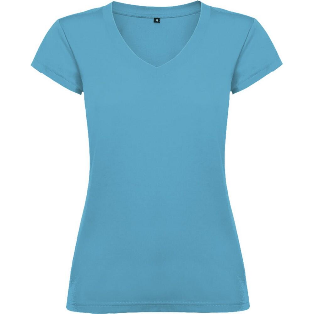 Roly - Tshirt Victoria Femme (turquoise Vif) - T-shirt Manches Courtes - Bleu - 40 M - Decathlon