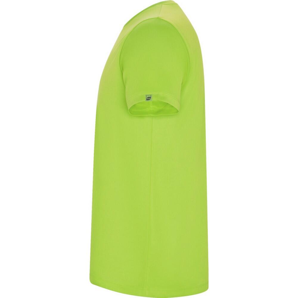Camiseta Imola de Manga Corta Deportivo para Hombre Verde Fluorescente 3/3