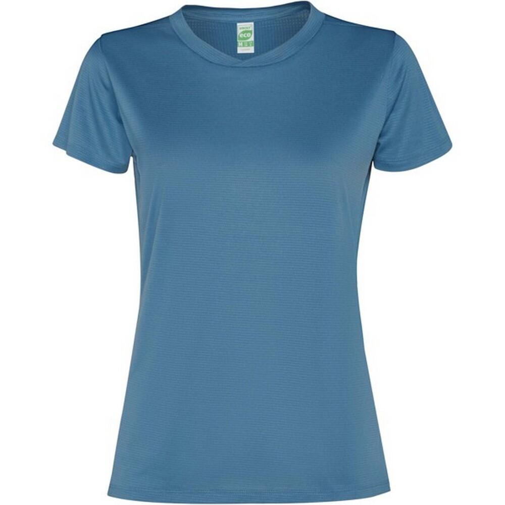 Dames slam sport tshirt met korte mouwen (marineblauw)