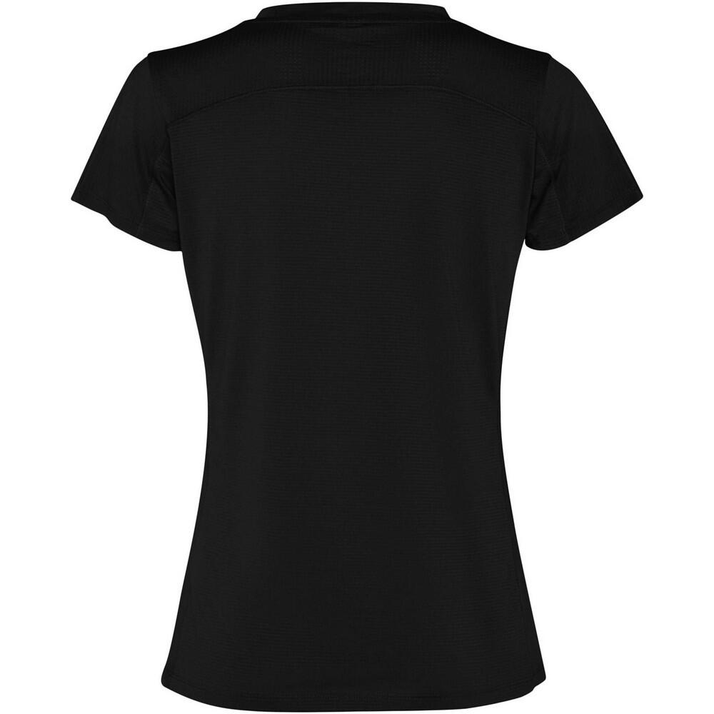 Dames Slam Sport Tshirt met korte mouwen (Massief zwart) 2/2