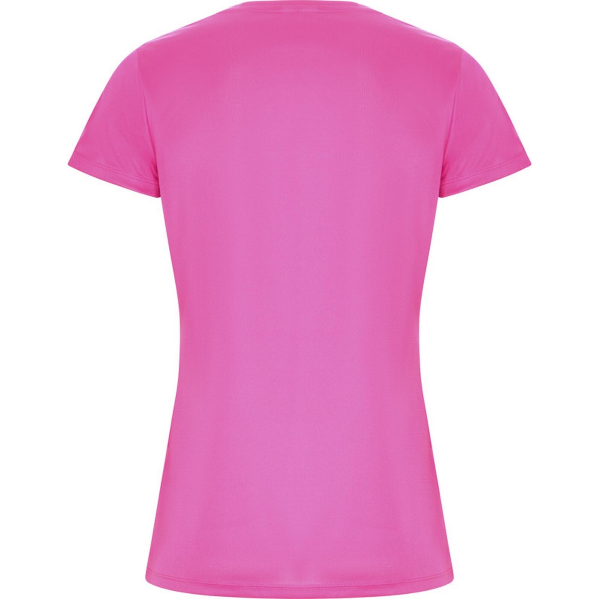 Dames Imola Sport Tshirt (Fluorescerend Roze) 2/3