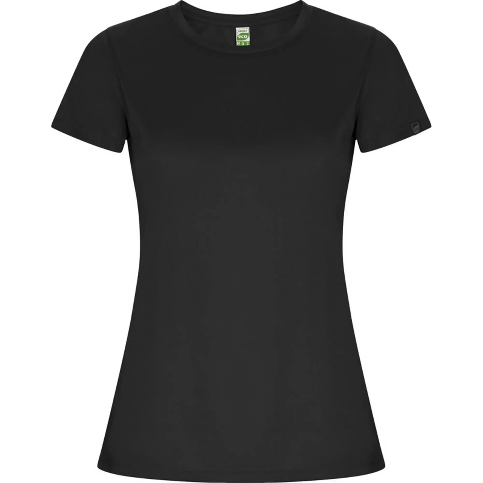 Dames imola sport tshirt (massief zwart)