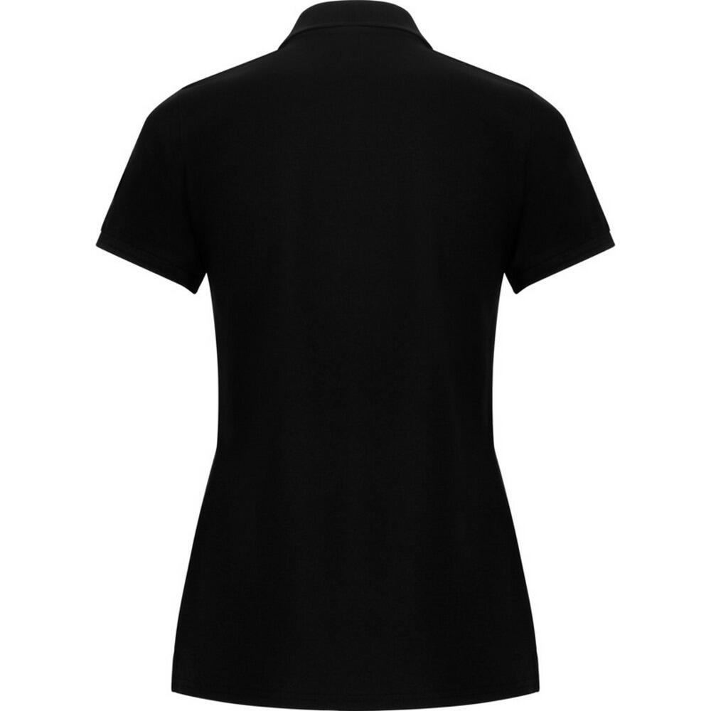 Polo Pegaso Premium de Manga Corta para Mujer Negro Sólido 2/3
