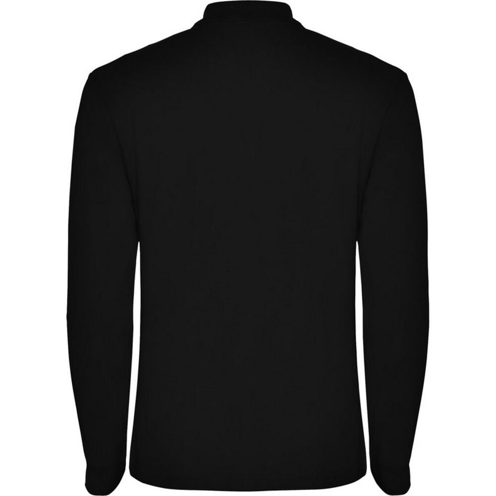Maglietta Polo Manica Lunga Uomo Roly Estrella Nero Tinta Unita 2/4