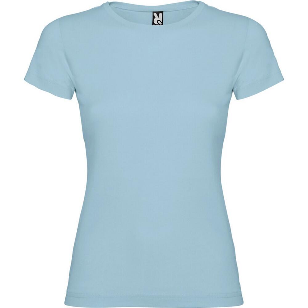 Dames Jamaica Tshirt met korte mouwen (Hemelsblauw)