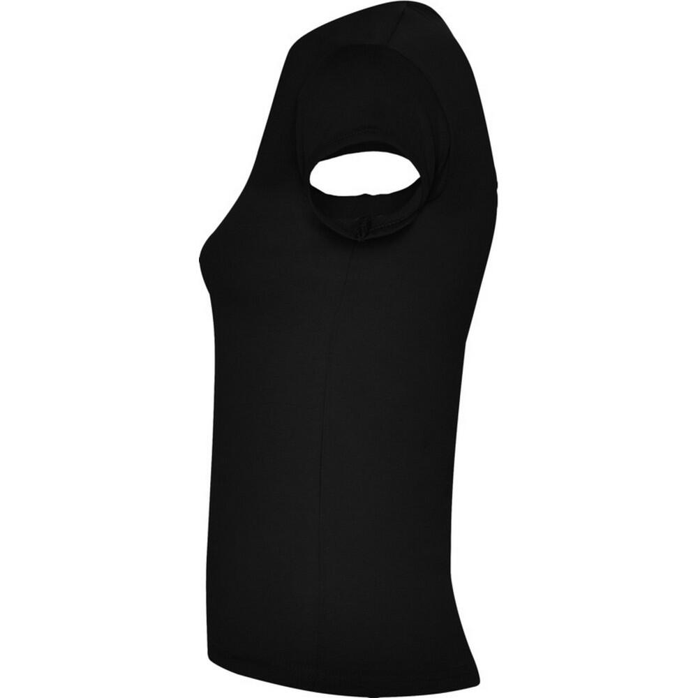 Womens/Ladies Belice TShirt (Solid Black) 3/4