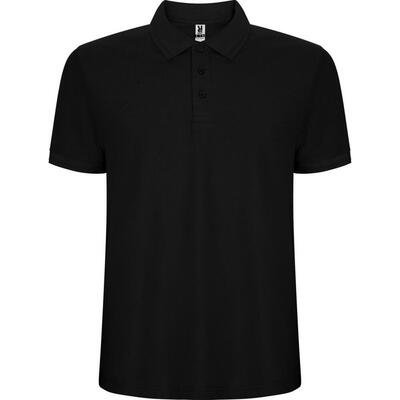 Heren pegaso premium effen polo shirt (zwart)