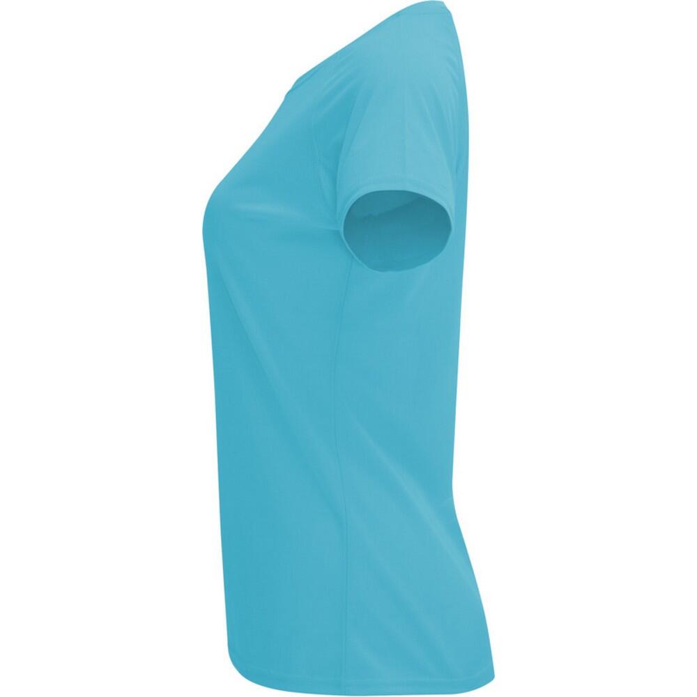 Maglietta Sportiva Maniche Corte Donna Roly Bahrain Turchese 4/4