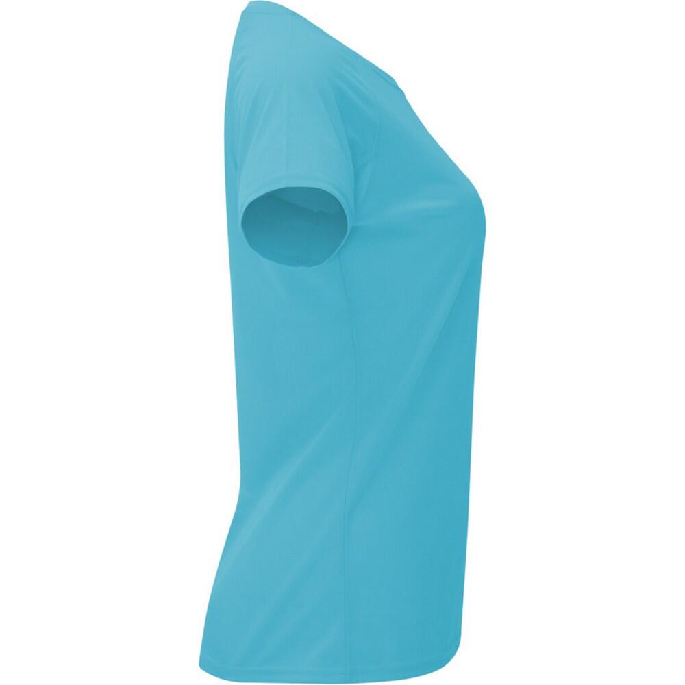Maglietta Sportiva Maniche Corte Donna Roly Bahrain Turchese 3/4