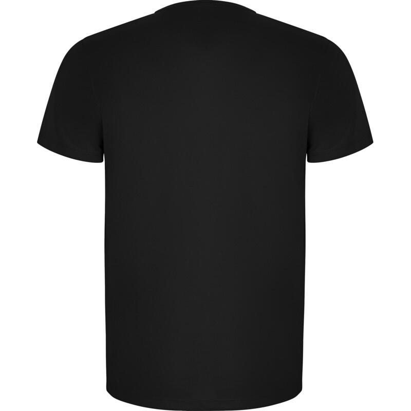 Camiseta Imola de Manga Corta Deportivo para Hombre Negro Sólido 2/3