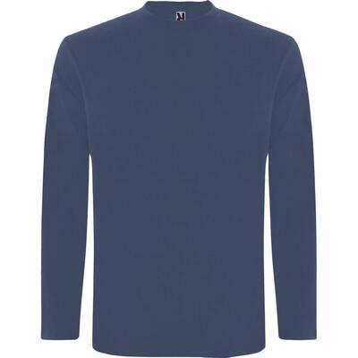 Heren extreme tshirt met lange mouwen (blauwe denim)