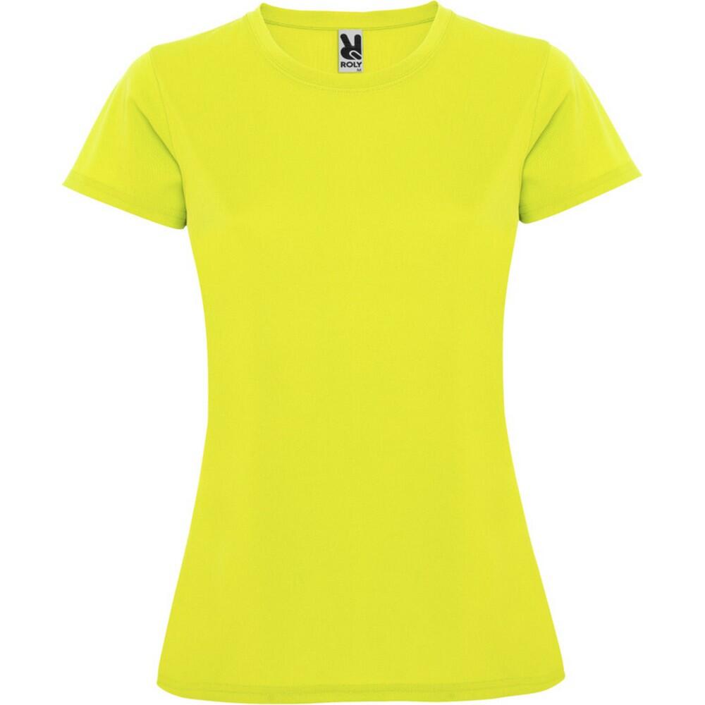 Dames Montecarlo Sport Tshirt met korte mouwen (Fluorescerend Geel)