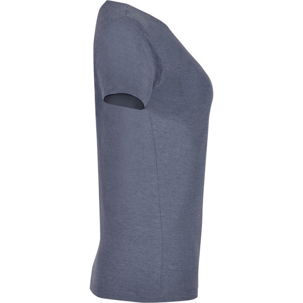 Dames Fox Heather TShirt met korte mouwen (Denim Blauw) 3/3
