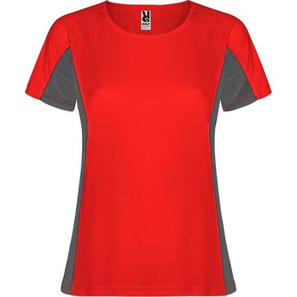 Tshirt Manches Courtes Sport SHANGHAI Femme (Rouge / Anthracite)