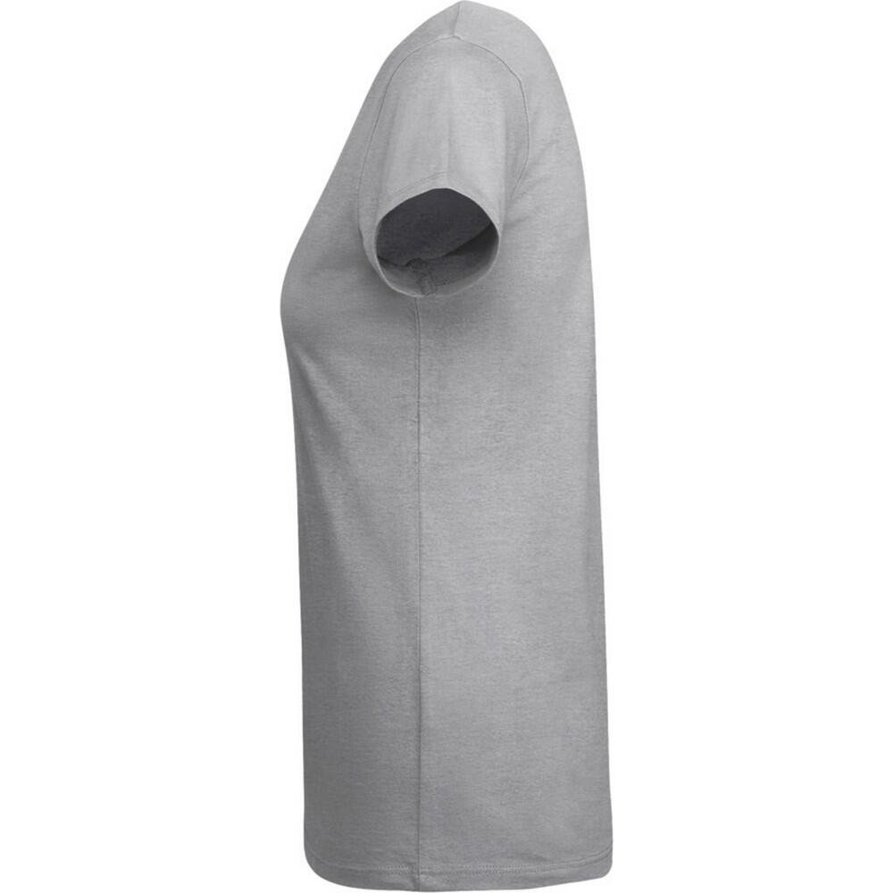 Camiseta Breda de Manga Corta para Mujer Gris Jaspeado 4/4