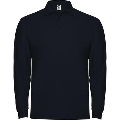 Heren estrella poloshirt met lange mouwen (rood)