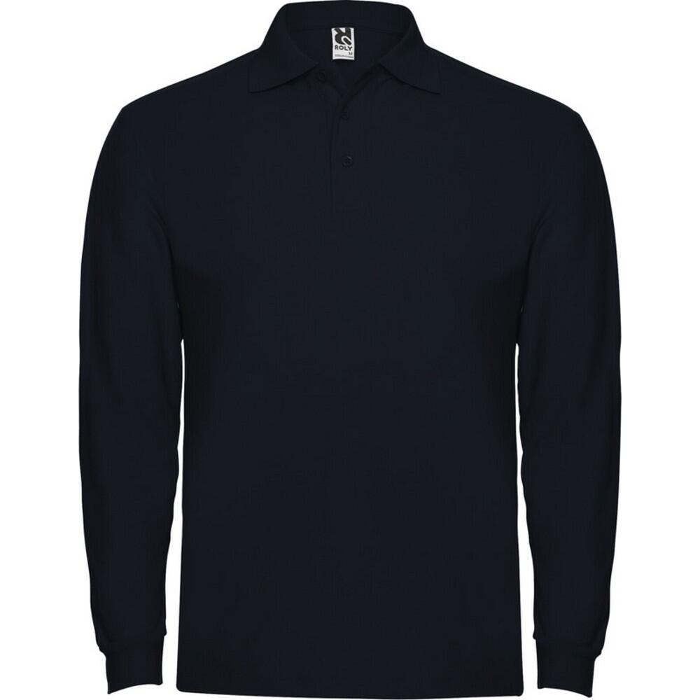 Polo Estrella de manga comprida para homem Azul Marinho