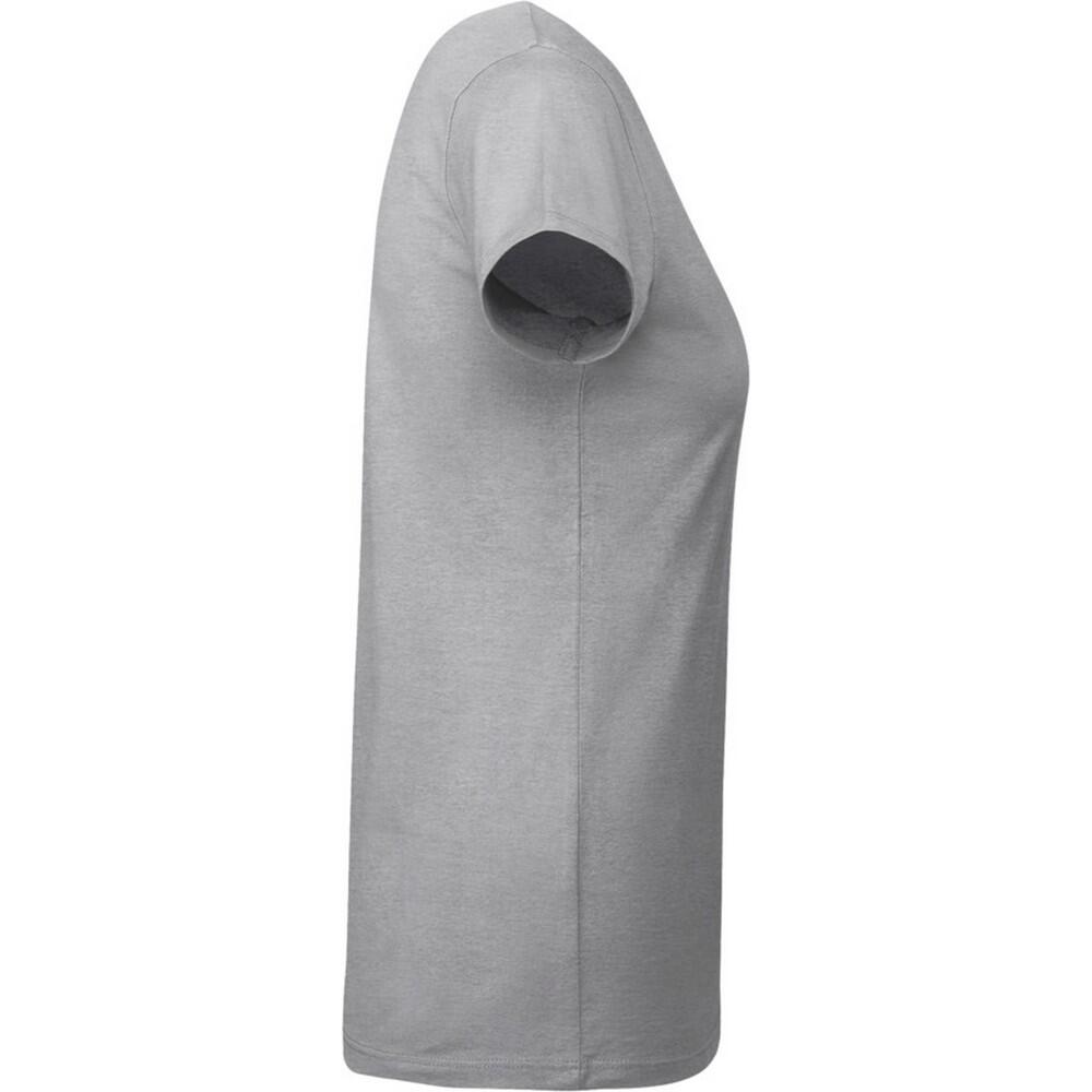 Camiseta Breda de Manga Corta para Mujer Gris Jaspeado 3/4