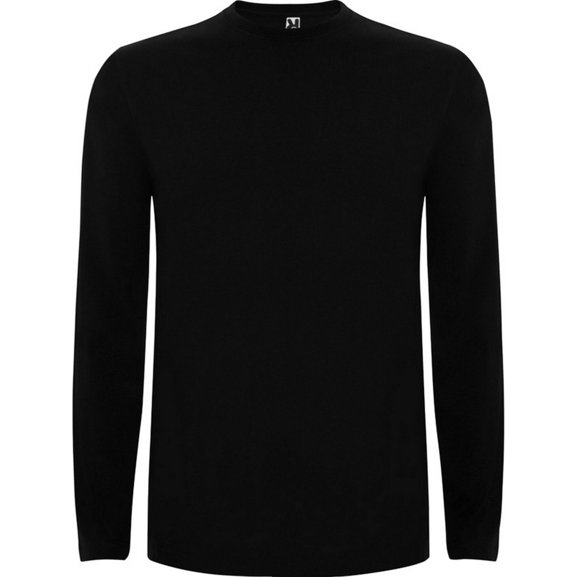 Heren extreme tshirt met lange mouwen (massief zwart)