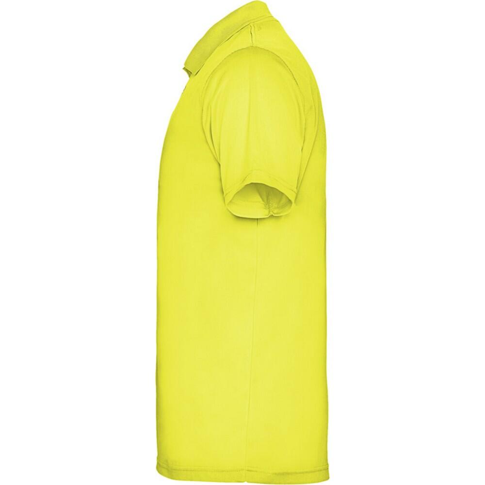 Polo Monzha de Manga Corta para Hombre Amarillo Fluorescente 3/3