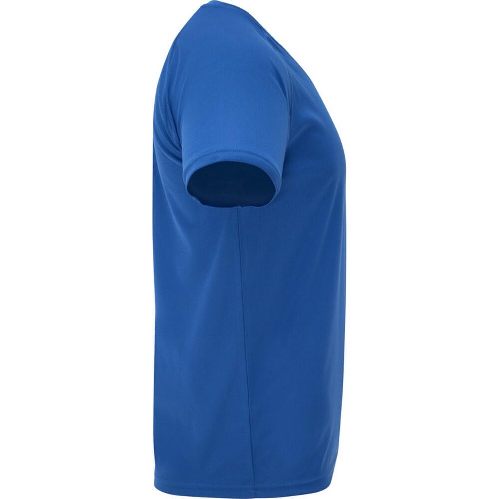 Camiseta Bahrain de Manga Corta Deportivo para Hombre Azul Real 3/4