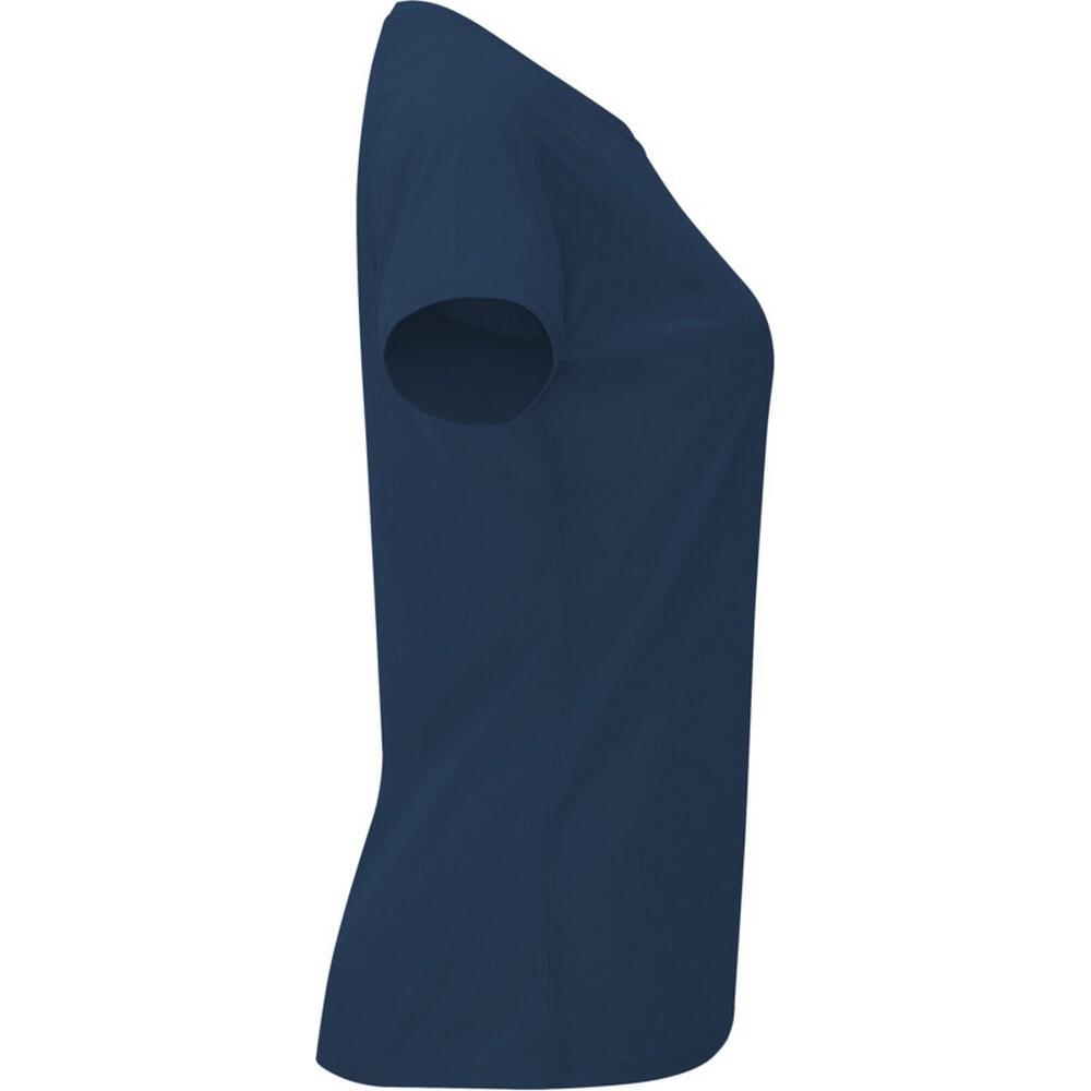 Dames Bahrein Sport Tshirt met korte mouwen (Marineblauw) 3/4