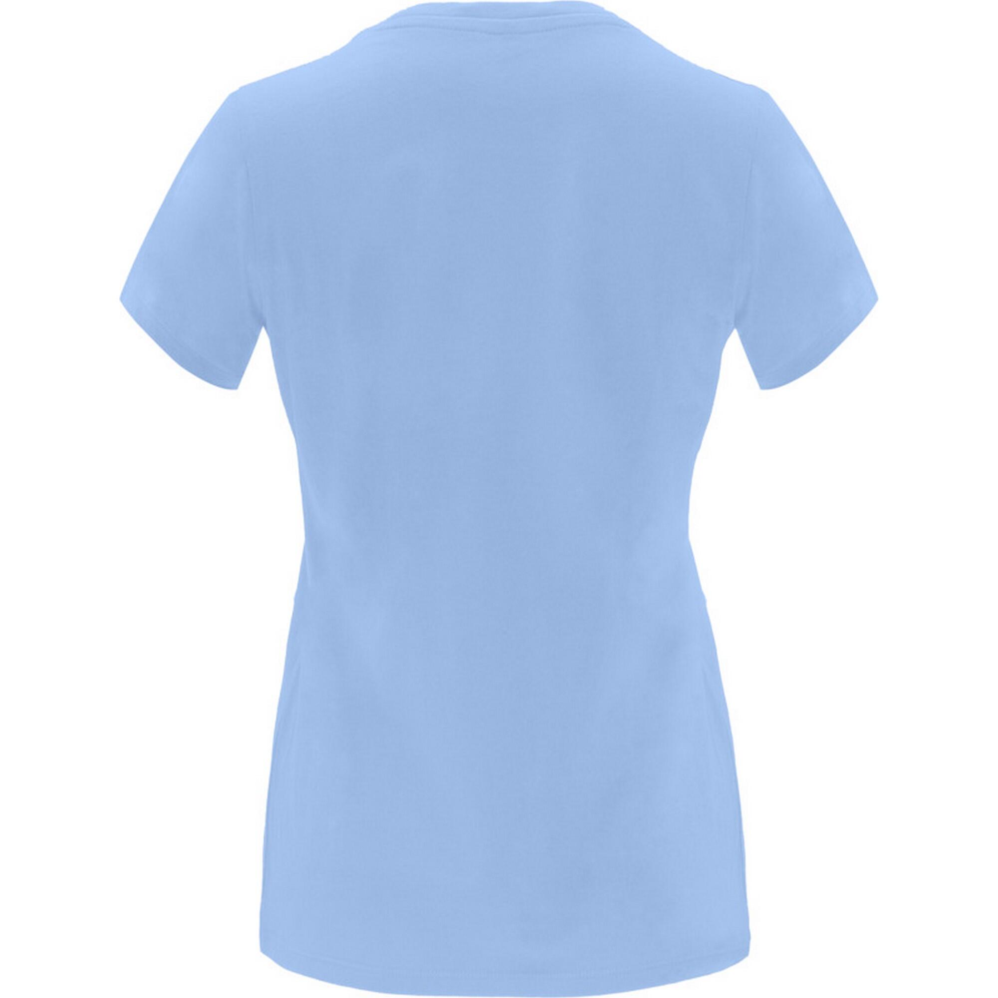 Camiseta Capri de Manga Corta para Mujer Azul Cielo 2/3