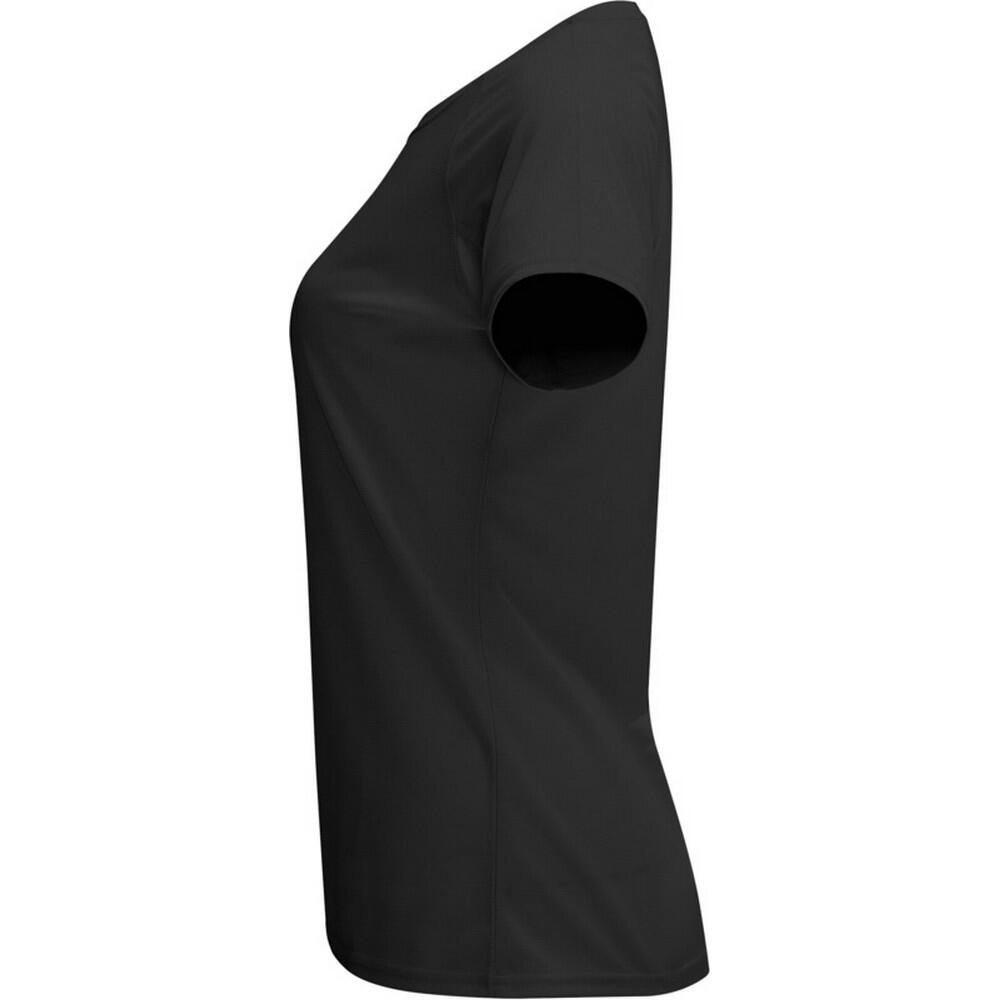 Tshirt BAHRAIN Femme (Noir Uni) 4/4