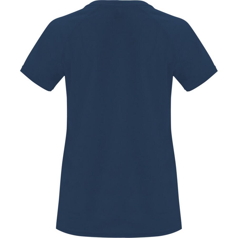 Dames Bahrein Sport Tshirt met korte mouwen (Marineblauw) 2/4
